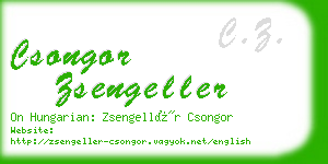 csongor zsengeller business card